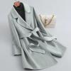 "Women's Mid-Length Stylish Korean Wool Coat, 2024 Autumn/Winter Collection"