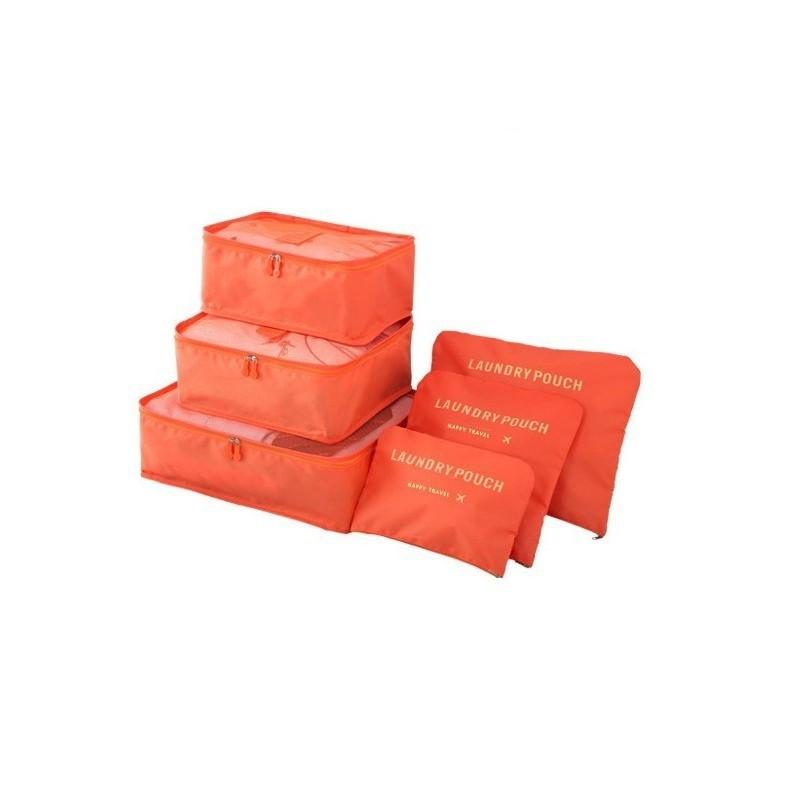 Travel Storage Bags Sixpiece Cubic Set With Multipurpose Compartments For Suitcase Organization