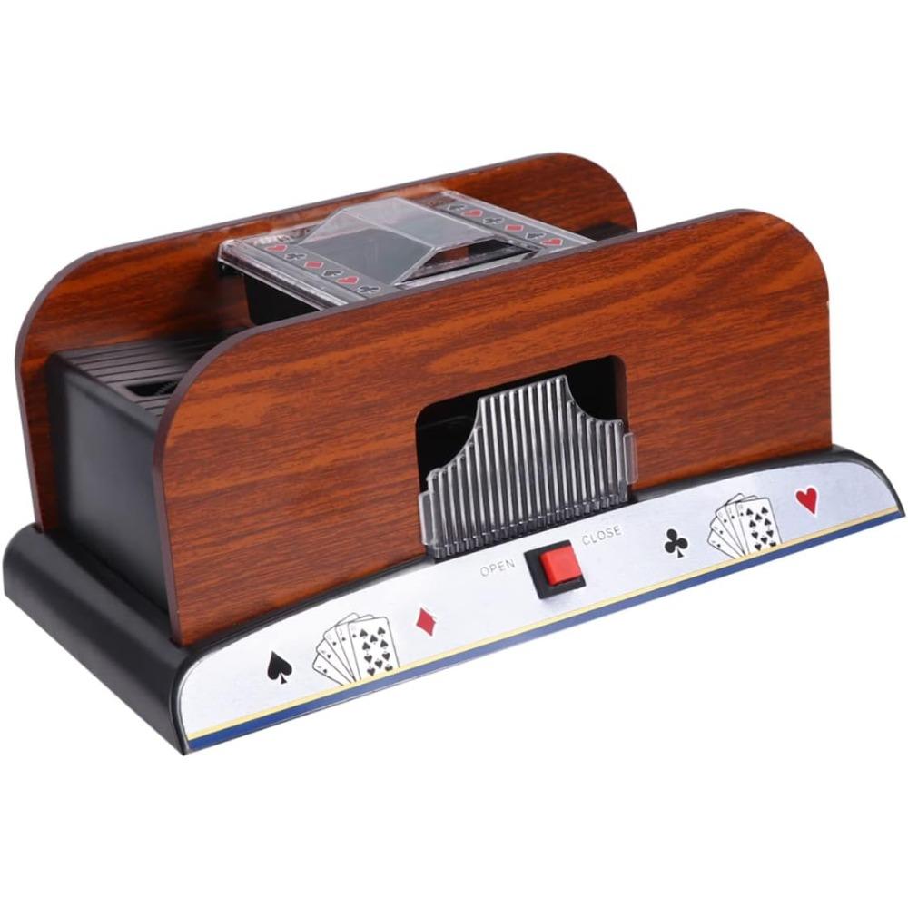 Poker Card Automatic Shuffler - Automatic shuffler suitable for poker, bridge, etc. - Battery powered, easily supports up to 2 decks