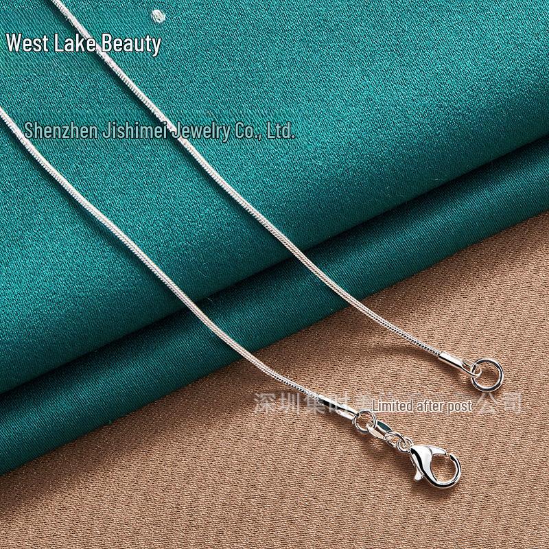 Silberne Schlangenkette Quastenanhänger Halskette für Damen - Exquisiter Modeschmuck von West Lake Beauty