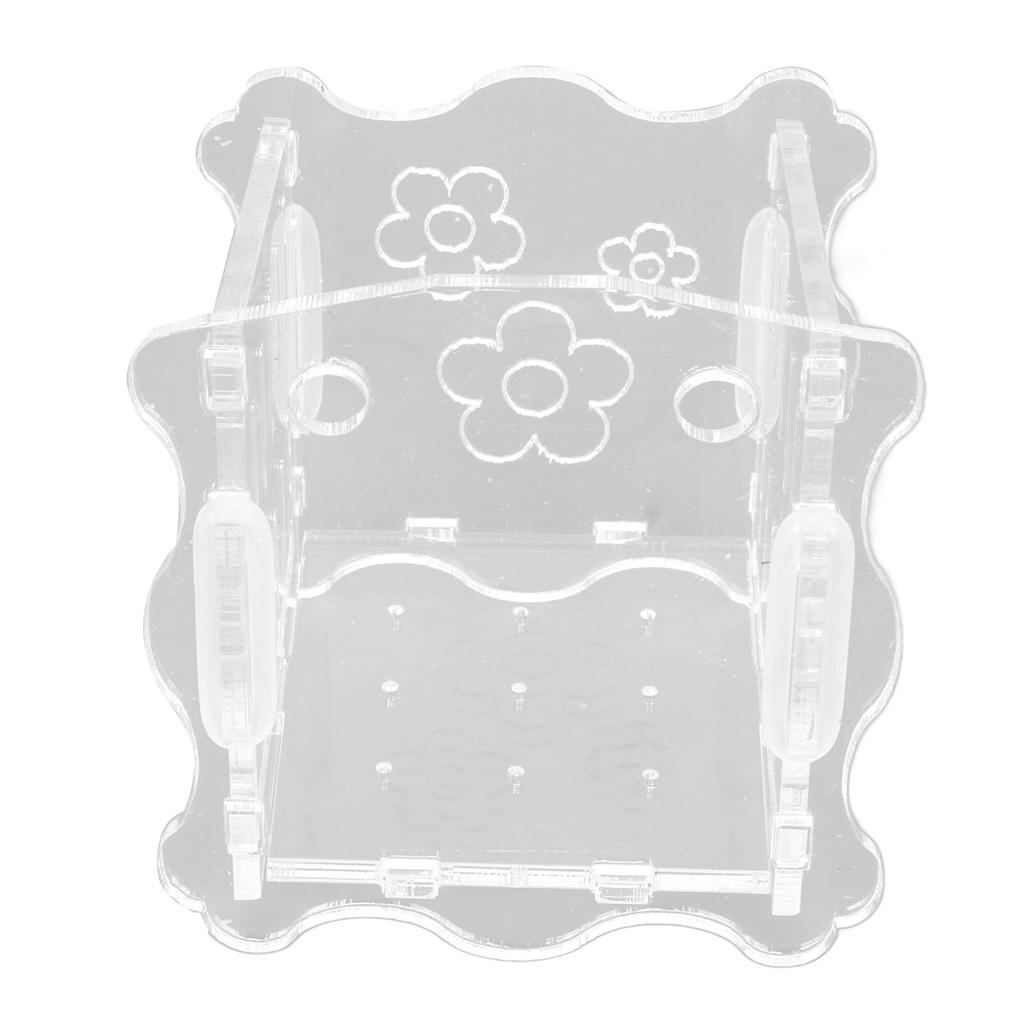 Pflanzbecher Acryl Transparent Durchlässiges Loch Sicher Blumentopf mit Saugnapf für Fische