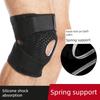 Sports Knee Brace, Professional Basketball Anti-Sprain, Four-Spring Support for Patella, Breathable Silicone Shock-Absorbing Knee Compression Strap