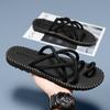 Roman Men Rope Flip Flops Mens New Summer Fashion Retro Lightweight Flat Bottomed Slippers Outdoor Street Casual Shoes