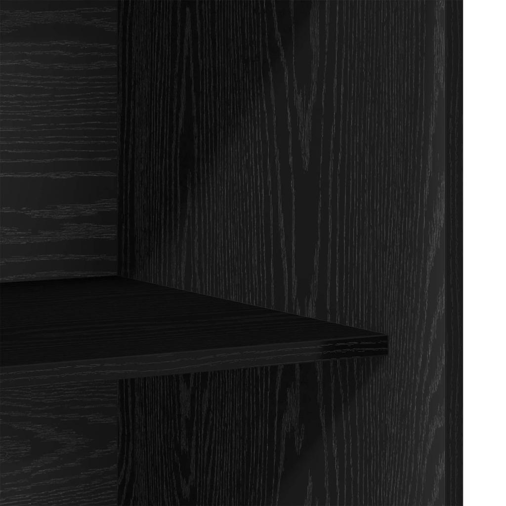 Wardrobe with Shelf Black Oak Effect 80 x 50 x 200 cm