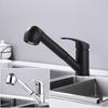 Pull-Down Kitchen Faucet with Dual Hot/Cold Water - Extendable Sprayer Sink Tap for Dishwashing and Food Preparation