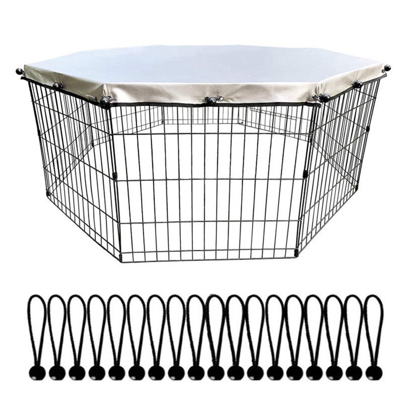 

Универсальный восьмиугольный забор для собак, верхняя крышка, солнцезащитный козырек от дождя, защитный чехол для забора для домашних животных, напольный коврик 24 дюйма B чёрный