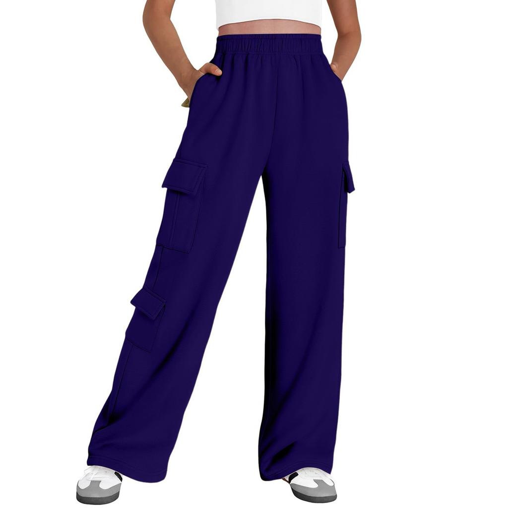Womens Cargo Sweatpants Wide Leg Pants Baggy Joggers With Pockets
