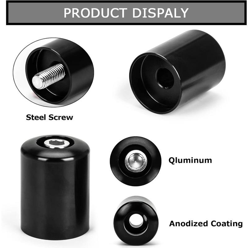 Motorcycle Handlebar Grips MTB Bar Ends Plugs for Kawasaki Z800 Z1000 Z900 Z750 Z650 Z300 (Black)
