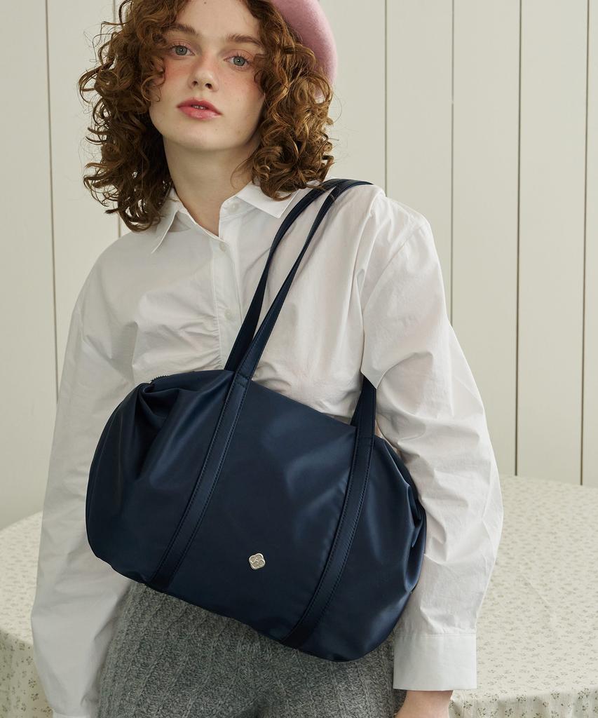 Heeari Aurora Shirred Duffle Bag_Navy