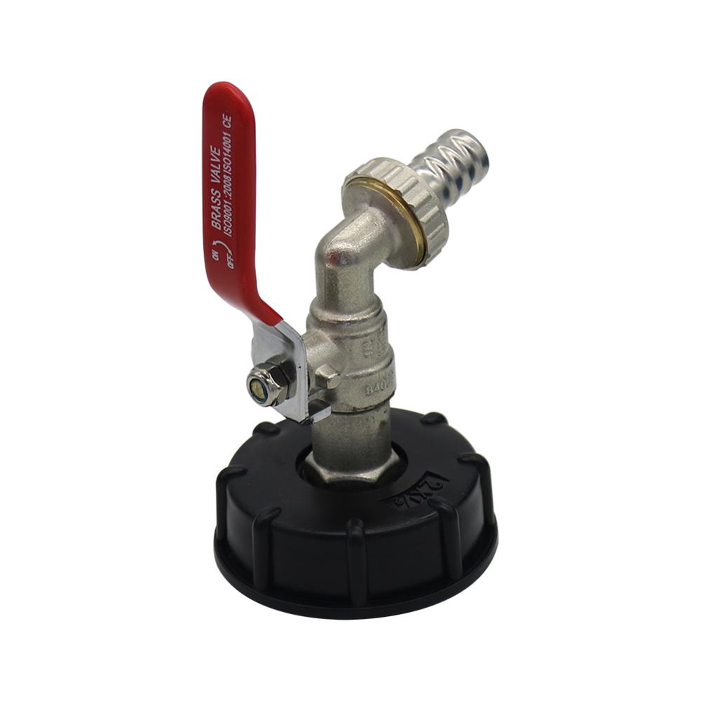 IBC Tank Adapter S60X6 To Iron Brass Tap 1/2" Replacement Valve 60mm Coarse Thread To 15mm Garden Water Connectors Drain Adapter