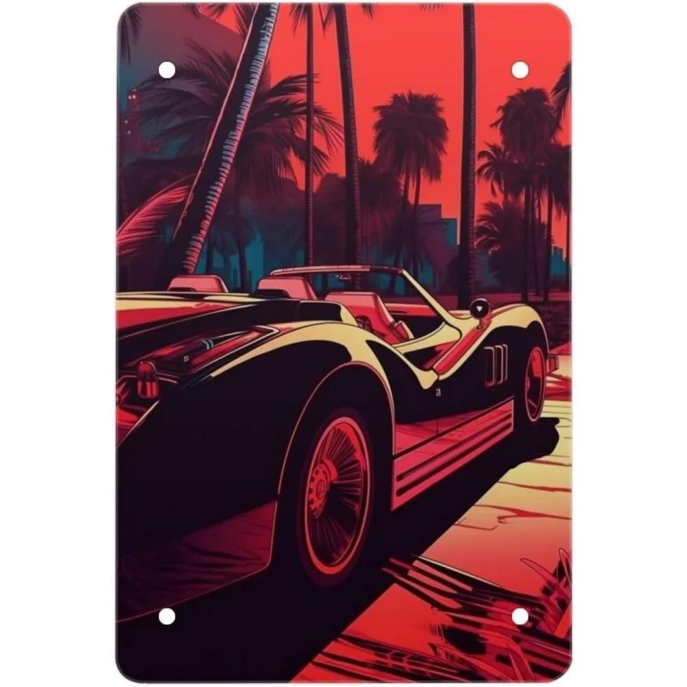 Cars Racing Metal Tin Signs Vintage Senna Mille Miglia Le Mans 1966 Auto Wall Art Posters for Man Cave Cafe Bars Pubs Decorat