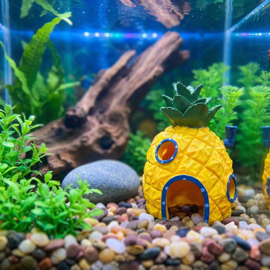 Aquarium decoration pineapple house