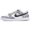 Dunk Arrival At Starry Abrasion Resistant Low Top Skateboard Shoes Unisex Black White Gray HF0730-160(Team1105-)