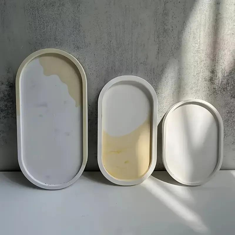 2026 Latest Models DIY Resin Mold Tray - Large Medium Small Oval Silicone Molds for Home Decor Jewelry Making and Crafts