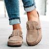 Été nouveau baotou demi-pantoufles boucle de ceinture plates décontractées chaussures pour femmes