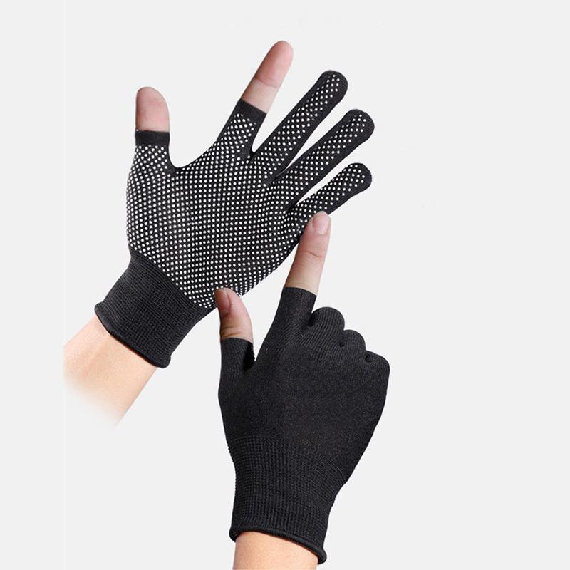 Glue-Dot Non-Slip Cycling Gloves For Men, Outdoor, Two-Finger Touch Screen Thin Gloves