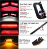6' Oval LED Trailer Tail Lights Kit w/Brackets, 4Amber 2Red Mini Marker, 13.8' Red LED 3rd Brake Light Bar