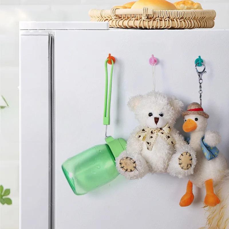 10pcs Multi-Color Magnetic Storage Hooks, 0-8KG Weight Capacity, Durable Magnets for Hanging On Refrigerators and Ceilings