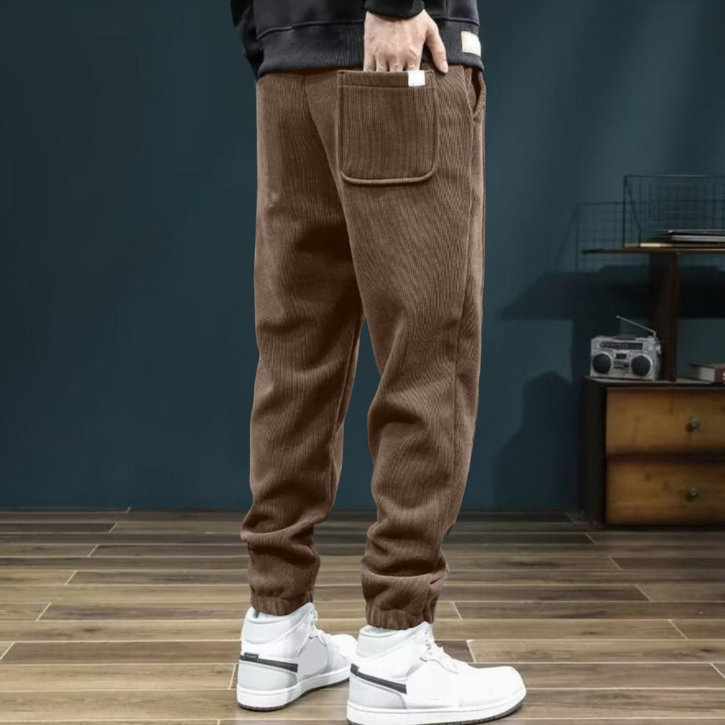 Men's Baggy Sweatpants Casual Straight Leg Pants Drawstring Loose Trousers With Pockets