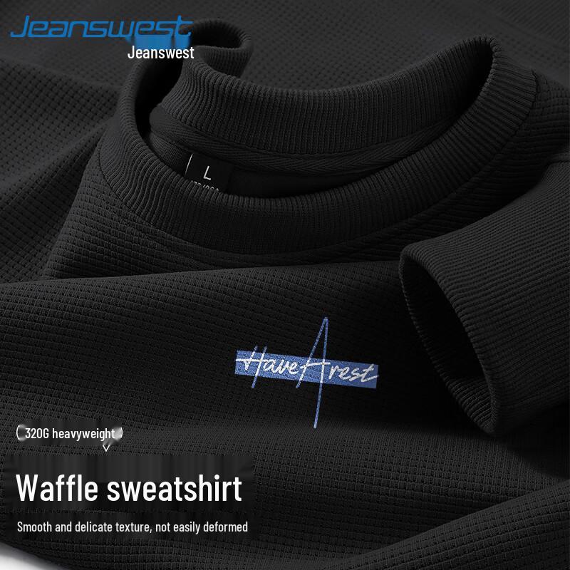 

Jeanswest Men s Waffle Knit Crewneck Sweatshirt 4XL
