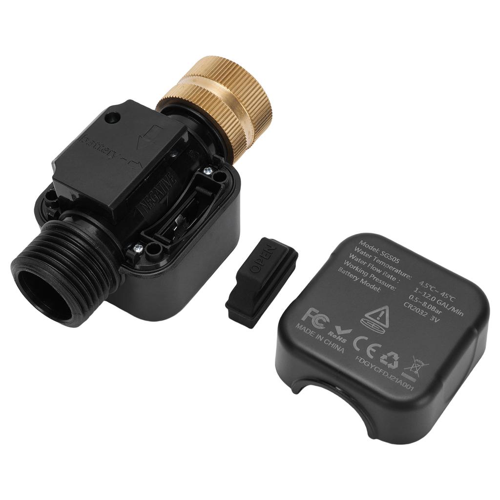 Wasserhahn Timer Monitor Gartenschlauch Durchflussmesser Innen Außen 360 Drehanschluss Messing für