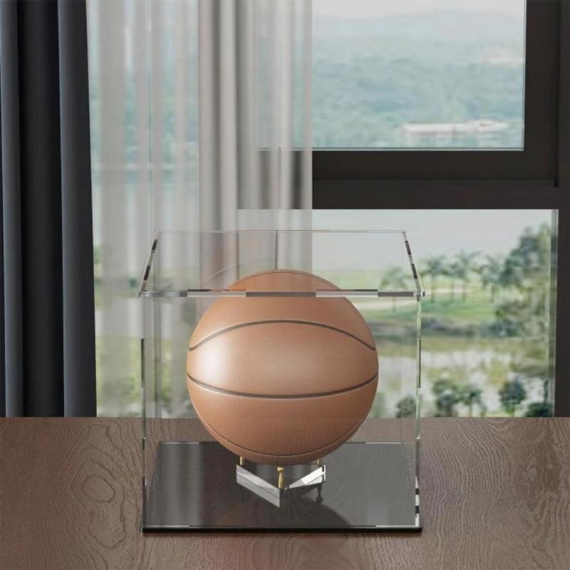 Triangular Acrylic Display Ball Stand Thickened Soccer Volleyball Holder Ball Storage Rack for Basketball Display