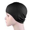 Silicone Swimming Cap Unisex Flexible Waterproof Adult Head Cover Swim Caps Black