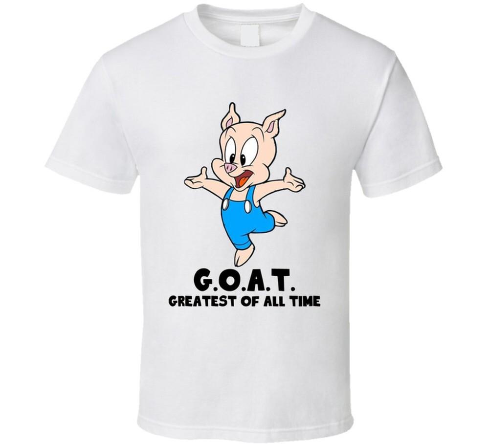 Hampton Pig Greatest Of All Time Goat Cartoon Character Fan T Shirt Unisex T-Shirt S
