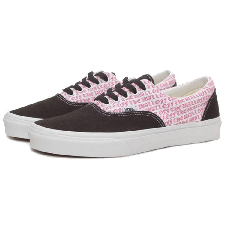 Vans Era Gothic Letter Low-Top Skate Shoes Unisex sneaker Black Pink VN0A38FRT8T