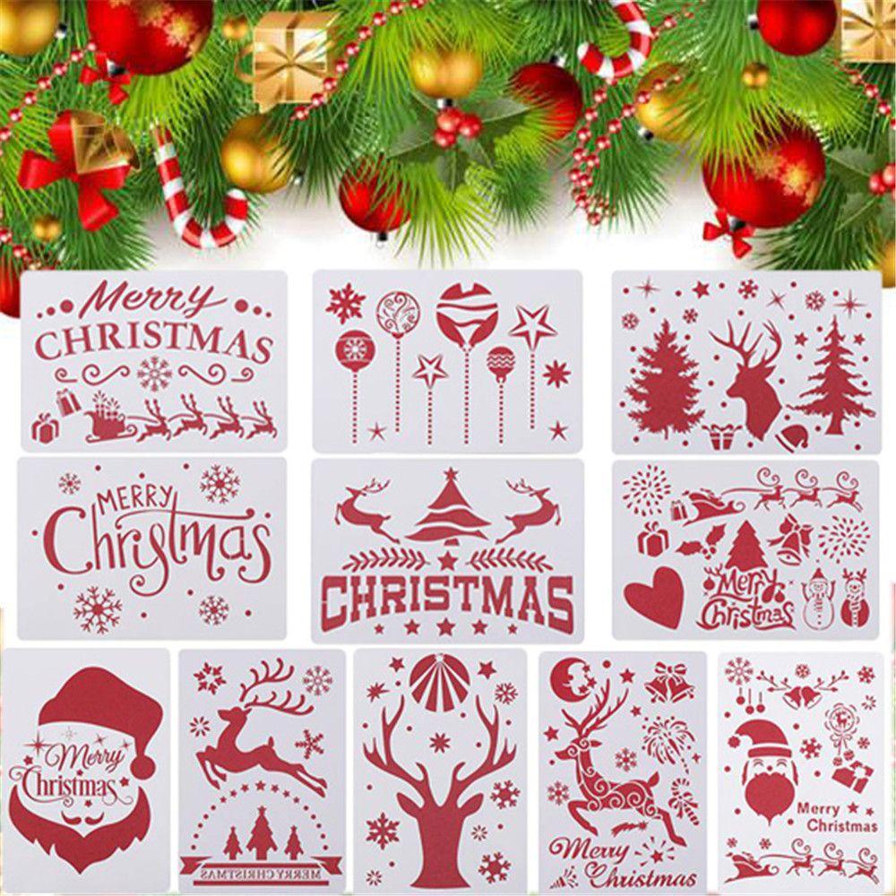 

Elk&Santa Claus Album Decorative Layering Stencils Merry Christmas Scrapbooking Painting Template