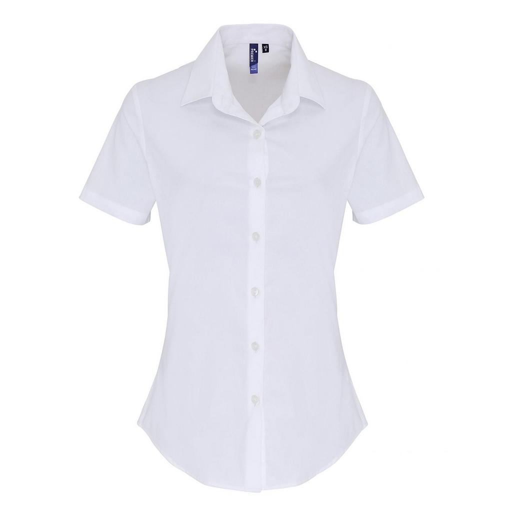 Premier Womens/Ladies Stretch Short-Sleeved Formal Shirt