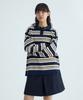 CGP (Women) Striped Collar Knit - Dark Navy