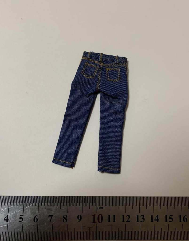 112 scale figure accessory jeans (head and body not included) Blue