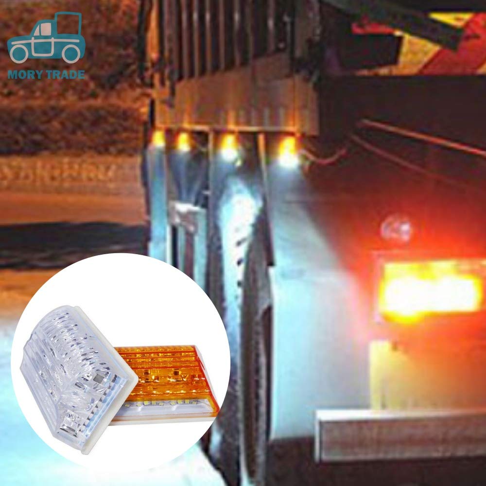 Morytrade LED Side Marker Marker Lamp Square Downlight Light Tiger (Set of 2)