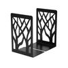2Pcs Hollow Tree Pattern Metal Bookends T-Shape Non-slip Book Holder  Gift