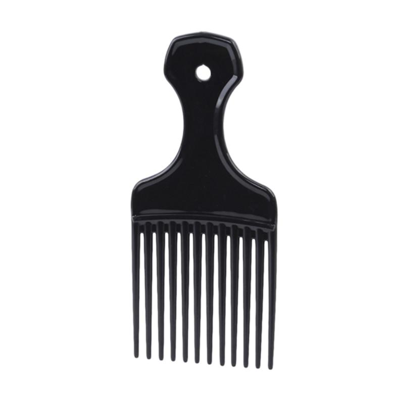 1Pc Wide Teeth Brush Pick Comb Fork Hairbrush Insert Hair Pick Comb Plastic Gear Comb for Curly Hair Styling Tools