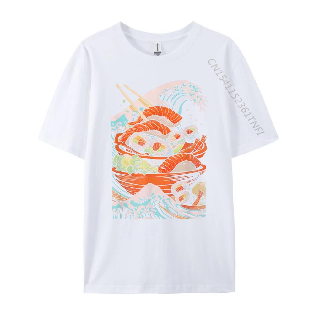 Lustige Japanische Lebensmittel Sushi Kawaii Sushi Liebhaber Anime Otaku Grafik T-Shirts Herren Lustiges T-Shirt Große Größe Ästhetisch