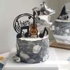 10 Pezzi Decorazioni Torta di Compleanno Chitarra Musicale Violino Ornamenti Note Acrilico Inseribili Strumento Musicale Tema Accessori da Forno