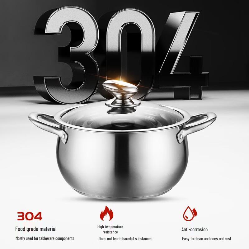 Shangheng 304 Stainless Steel Drum-shaped Soup Pot