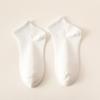 Women's Summer Thin Cotton Ankle Socks - Antibacterial, Odor-Resistant, Breathable, Sweat-Absorbing in Solid White