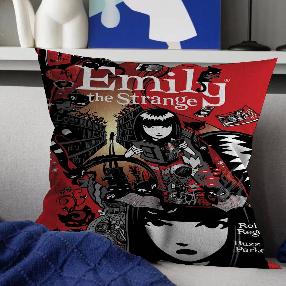 

Comics Emily The Strange Pillow Cover Design cushion Cover decor Holiday Decorati 12x12Inch