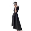 French Hepburn-style Black Dress for Women, New Summer Elegant, Waist-cinching, Slimming, Solid Color Vintage Long Dress
