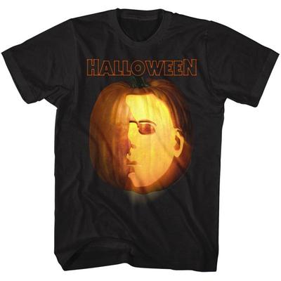 Offizielles Michael Myers T-Shirt Halloween Film Kürbisgesicht Schwarze Baumwolle Neu