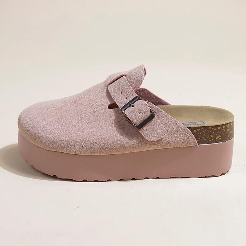 Fashion thick-soled two and a half women's autumn new one-pedal bag head slippers shoes are versatile
