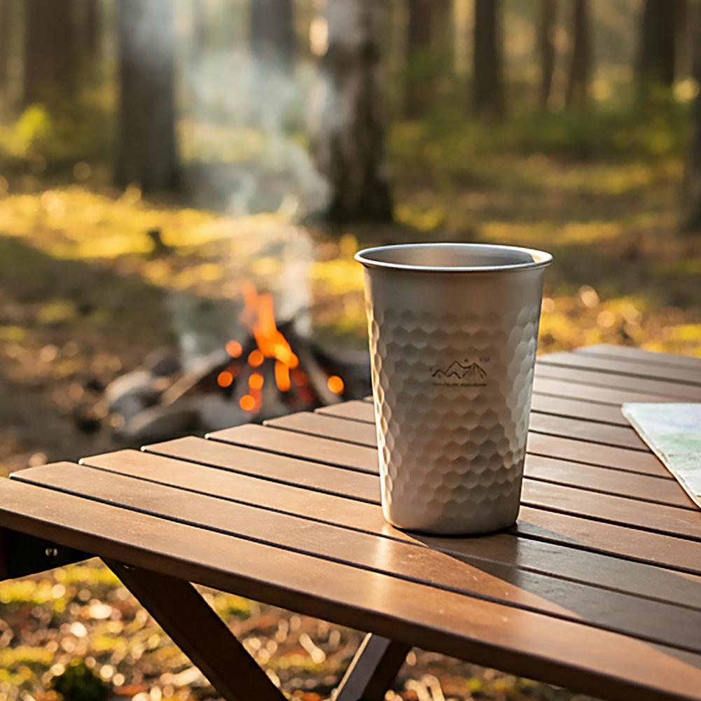 350-600ml Pure Titanium Drinking Cups Water Tumblers Ultra-Light Coffee Juicy Cups for Home Outdoor Camping Picnic Beer Cups