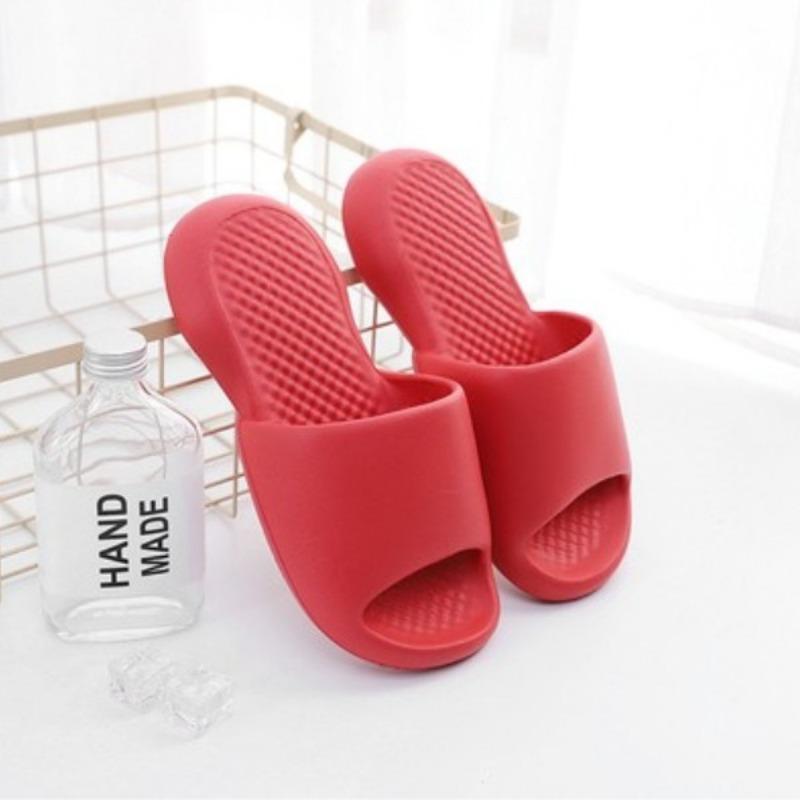 Bathroom cool slippers women's indoor home silent home soft bottom bath couple men summer integrated molding