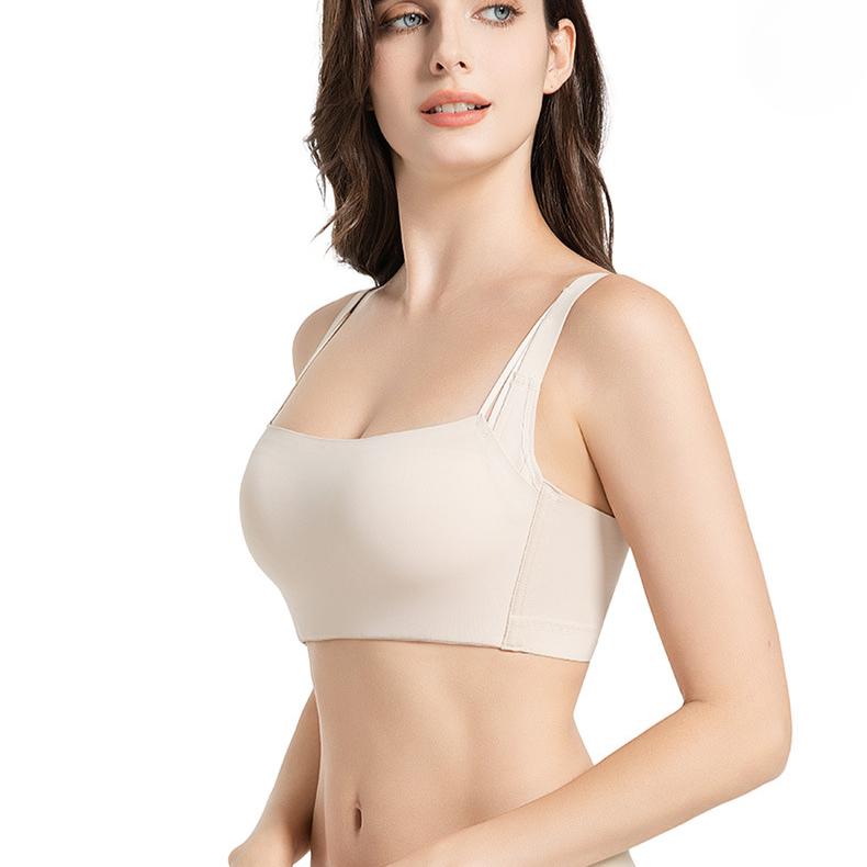 Smidig och Sömlös BH för Kvinnor På Sommaren Tunn och Stora Storlekar för Kvinnor Samlad Anti-Hängande BH Utan Stålringar