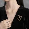 Modern Owl Brooch Elegant Zinc Alloy Lapel Pin Comfort Wear Jewelry Gift For Her Him With Double Color Avaliable