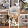 Rolling Stool with 360° Swivel Casters - Shoe Change Stool with Low Sitting Design,Comfortable Height, Durable Frame