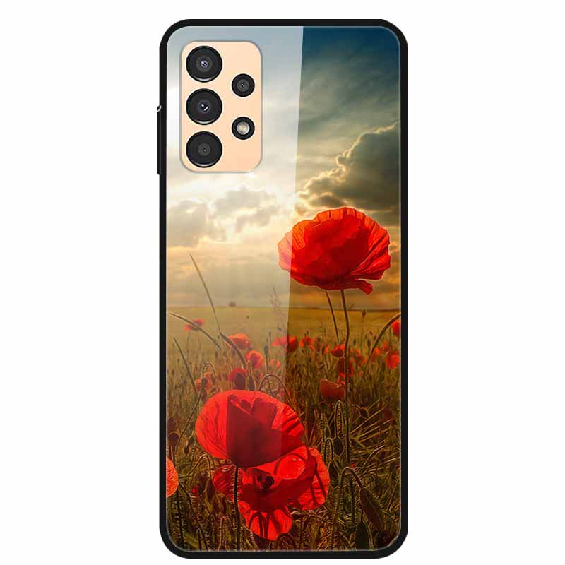 Funda para Samsung A53 5G 2022 Mármol Vidrio Templado Tapa Dura para Fundas de Teléfono Samsung Galaxy A33 A73 5G Protección Fundas